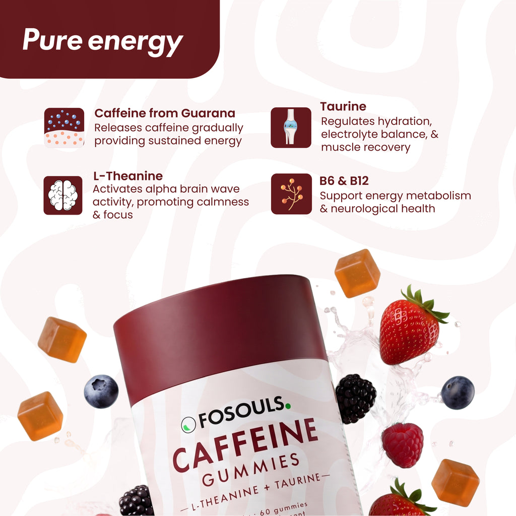 Caffeine Gummies | Mixed Berry | 60 Gummies