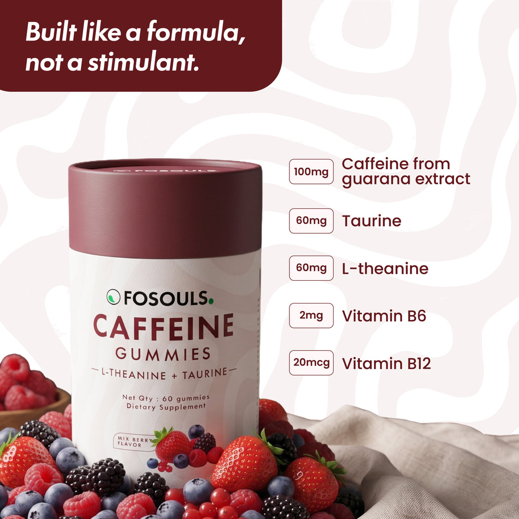 Caffeine Gummies | Mixed Berry | 60 Gummies