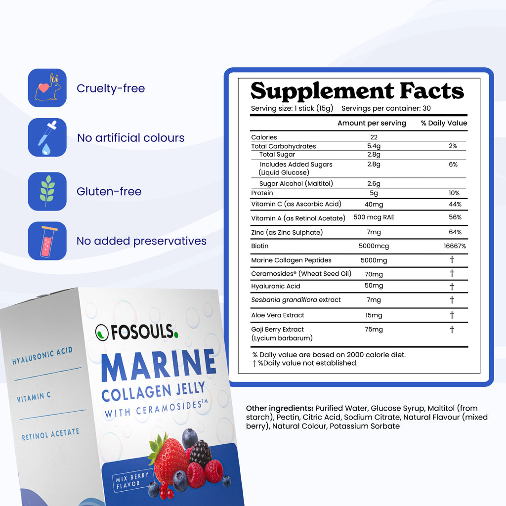 Marine Collagen Jelly | Mixed Berry | 30 sticks